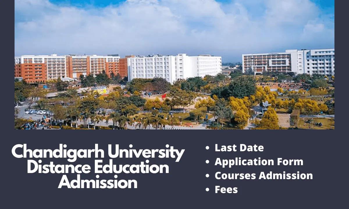 Chandigarh University Distance Education Admission 2024-25 | Last Date