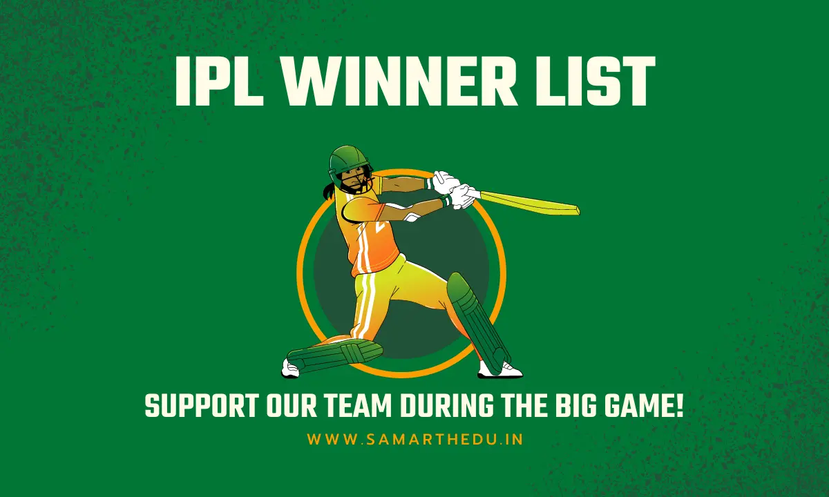 IPL Winners List | iplt20.com 2008 to 2024 List